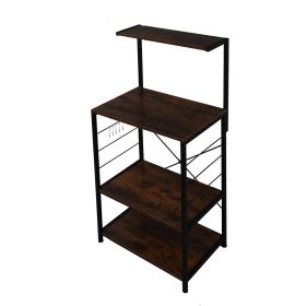 Wooden Kitchen Shelf Baker's Rack 4 Tier Shelves Vintage Color
