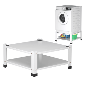 Washer And Dryer Pedestals With Storage Shelf, 700lbs Weight Capacity Washing Machine Stands For Most Washers And Dryers, Assembly Required