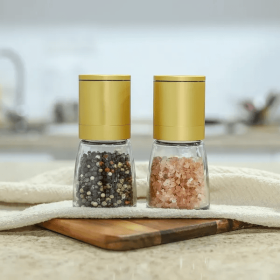 Pepper Salt Grinder Mill  Adjustable Coarseness Ceramic Spice Grinder Shaker  Refillable Pepper Grinders For Home Kitchen Gifts
