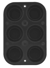 Mainstays 6 Cup Nonstick Steel Muffin Pan, 2.9" Cup, Gray