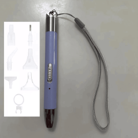 1pc USB Rechargeable Lighting 5D Diamond Painting Point Drill Pen Set Tools DIY Luminous Embroidery Diamond Drawing Drill Pen (Color: Purple)