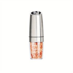 1pc/2pcs Electric Pepper Mill Grinder Automatic Gravity Induction Salt Shaker Grinders Machine Kitchen Herb Spice Mill Tools (Battery (Items: 1pc Silver)